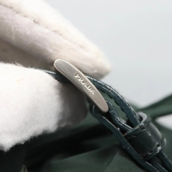 PRADA Backpack Nylon Green Silver Auth 127191 - Picture 9 of 15